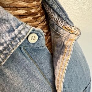 PD&C Blue Denim Shirt  with Vintage Distressing